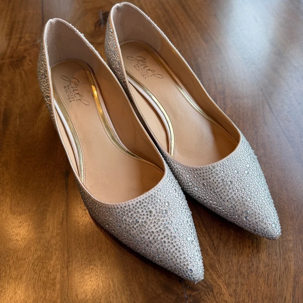 Badgley Mischka Frenchie Pointed Toe Kitten Heel - Picture 11 of 14